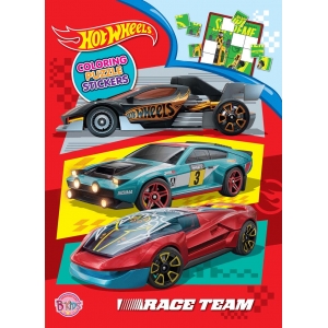 Hot Wheels COLORING PUZZLE STICKERS - RACE TEAM